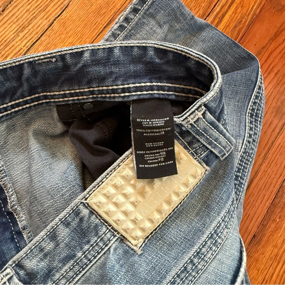 Y2K Affliction Black Premium Cooper Cut Vintage Denim Jeans - Picture 14 of 16